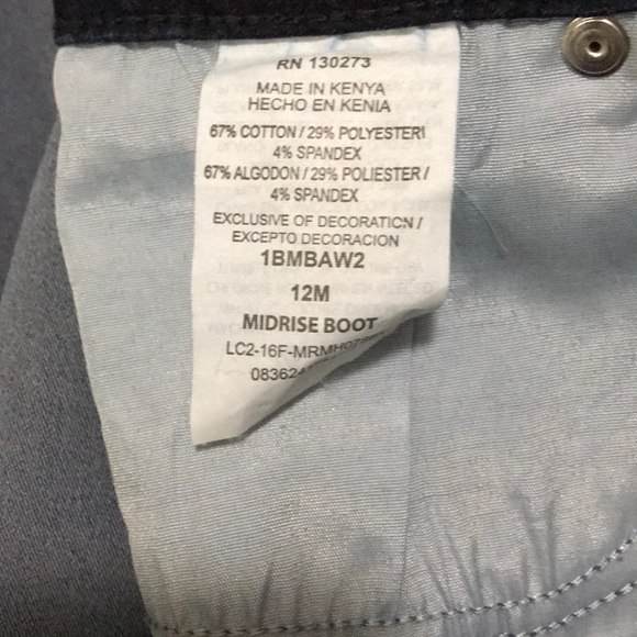 riders by lee mid rise bootcut rn 130273